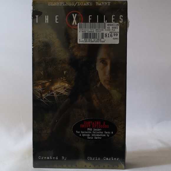 Set of Five Brand New, The X-Files VHS Uncut 2 Episodes w Bonus Collector Cards - Picture 3 of 6
